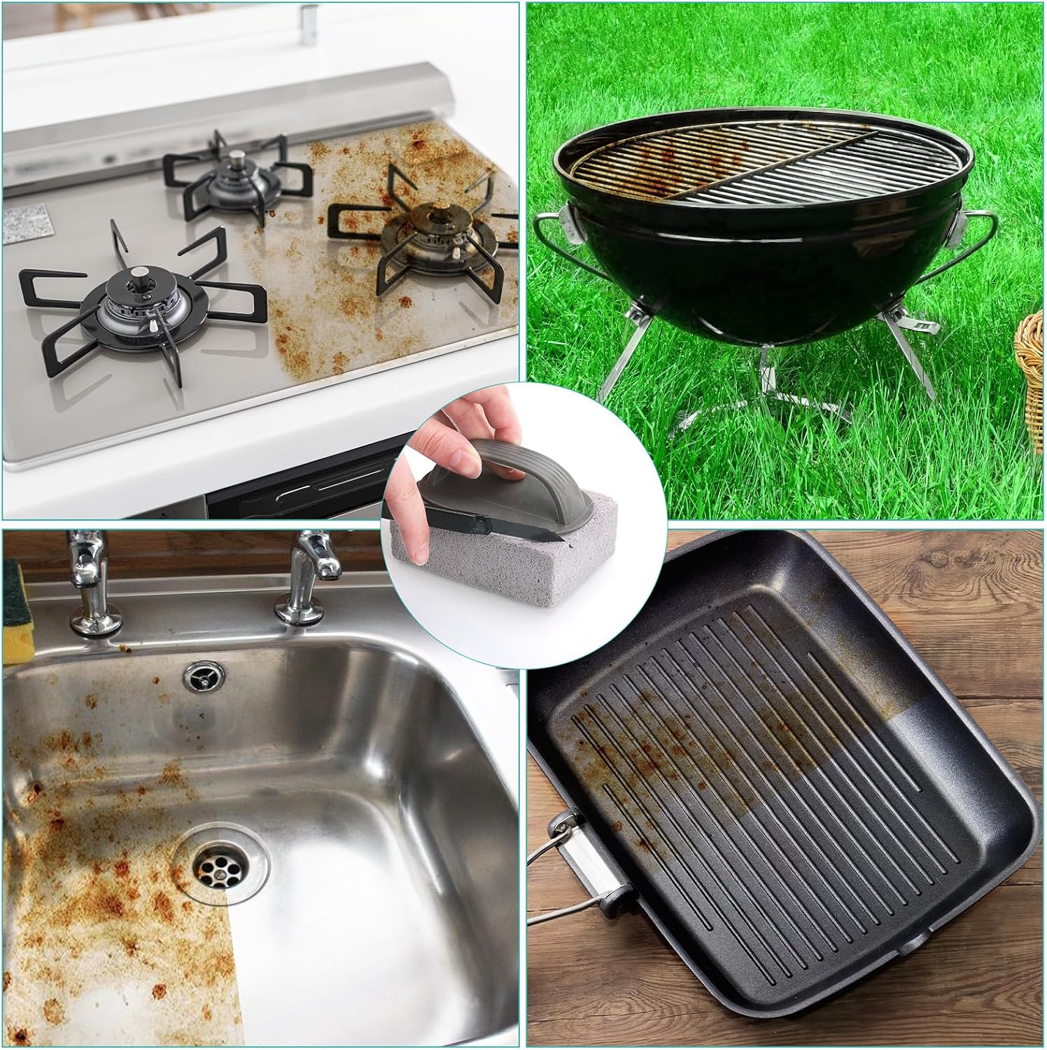 Thumbnail 6 de Zocipro pimpstensblock, 4-pack med handtag för grill och ugn