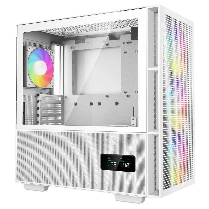 Detalle 2 de deepcool CH560 Digital ARGB Blanca caja mid tower