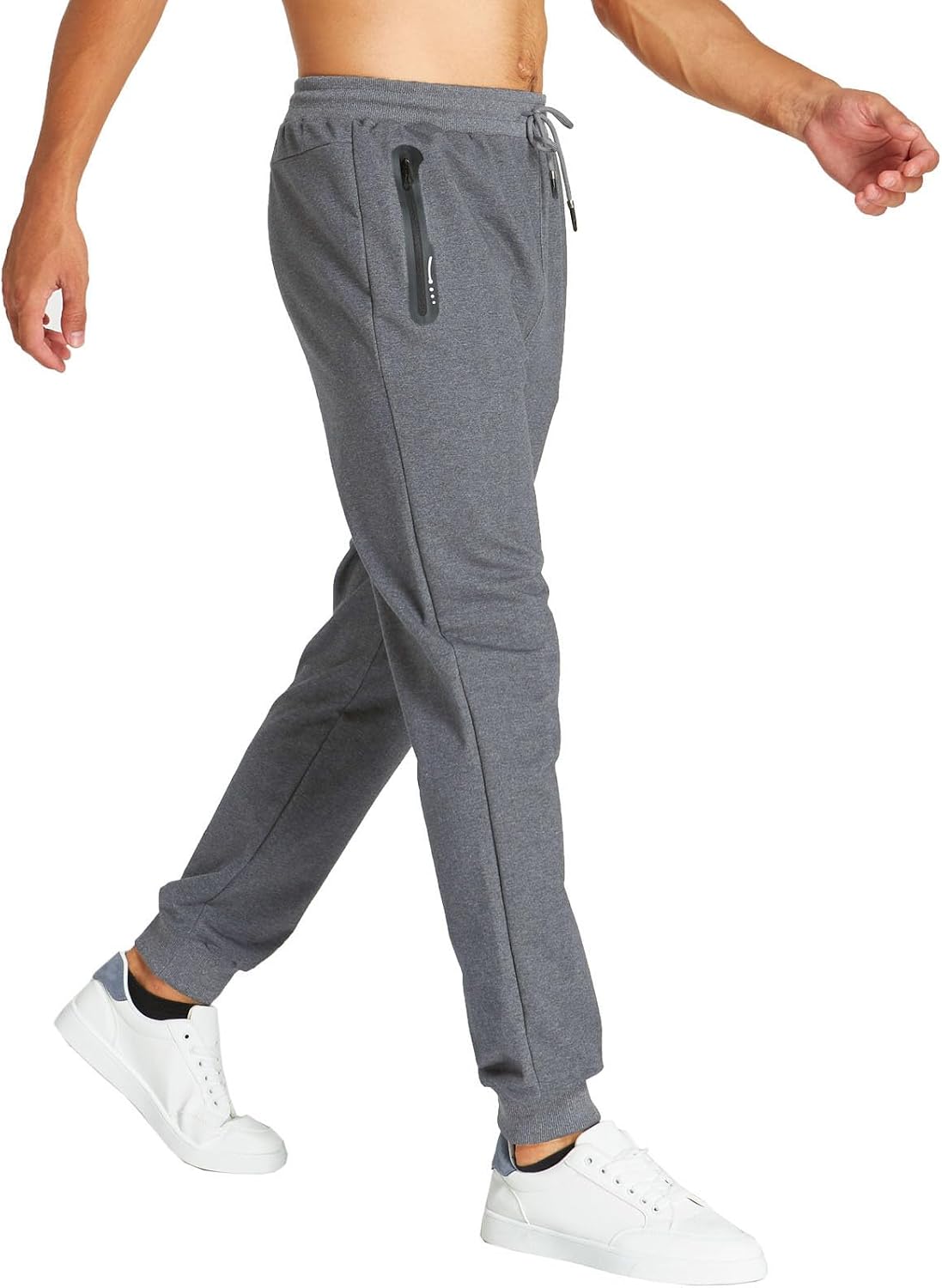 Thumbnail 4 de JustSun heren joggingbroek met fleecevoering, katoenmix en ritszakken