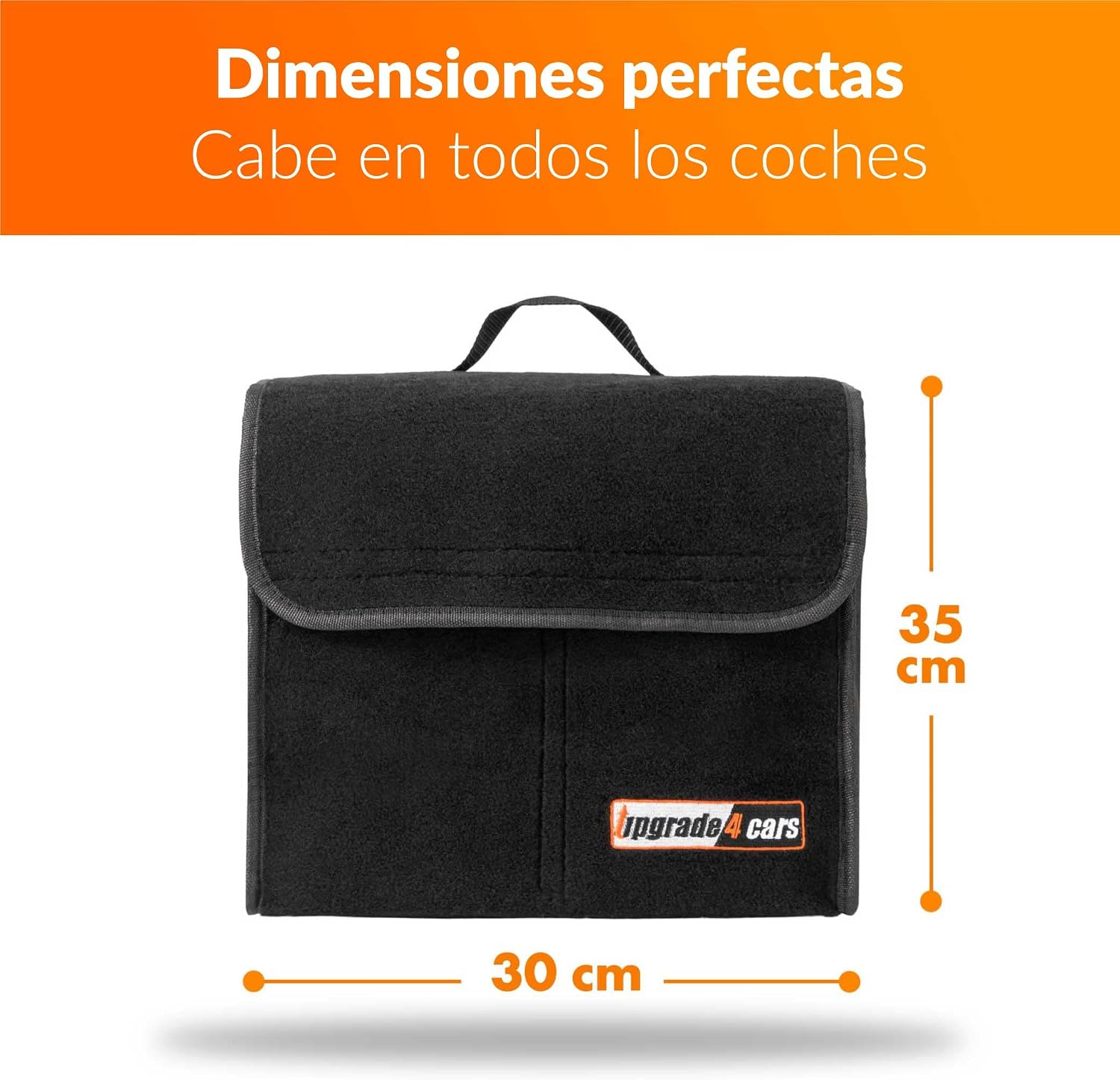 Detalle 2 de Upgrade4cars Bolsa Maletero fieltro 35x18x30 cm
