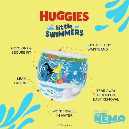 Thumbnail 3 de Huggies Little Swimmers Swim Nappies Size 3-4 (36) – Leak Guards, Stretchy Waistband and Tear Sides