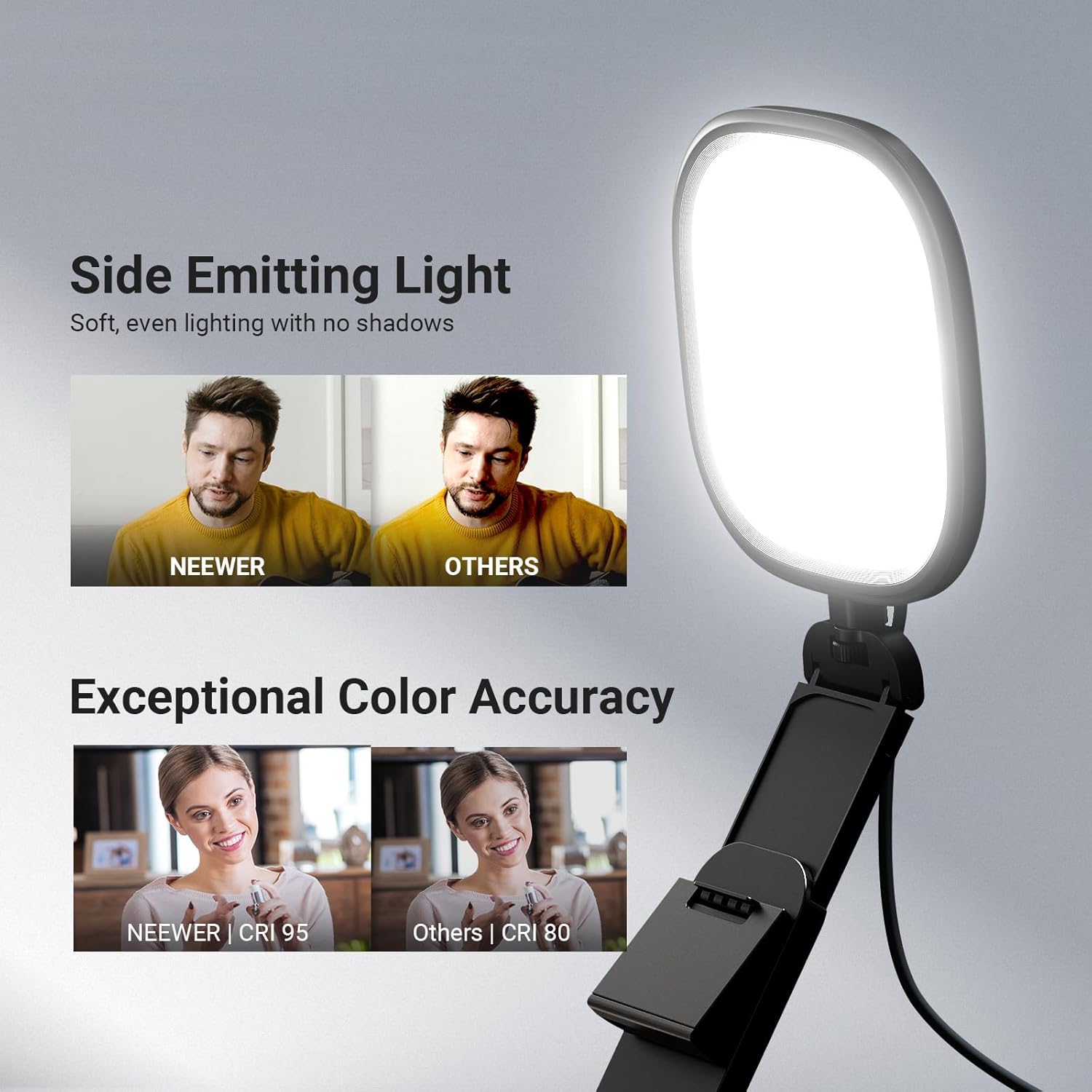 Thumbnail 2 de NEEWER BASICS NL10 5-inch Monitor Light Bar with Stand, 10W Bi-Color Edge-Lit USB LED panel