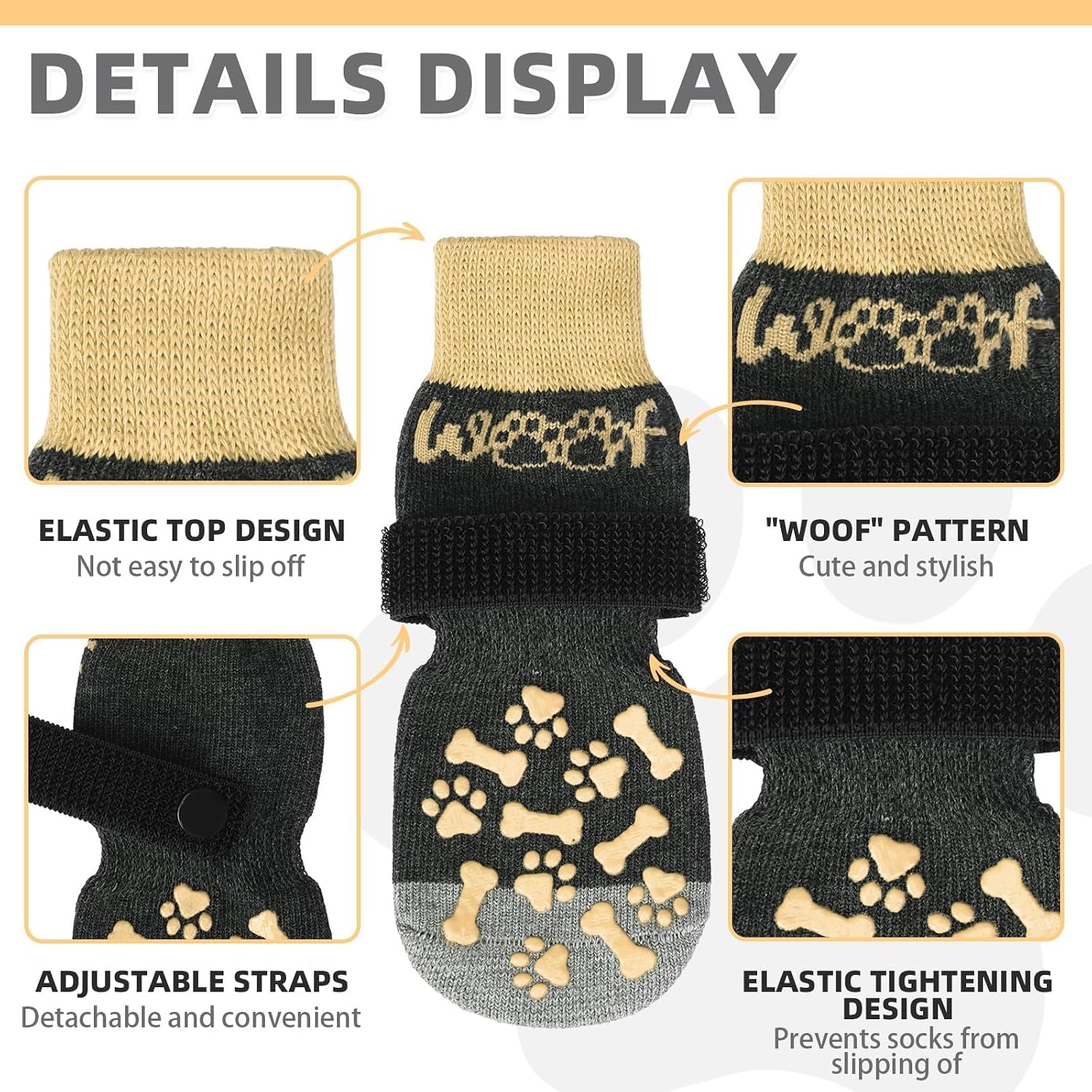 Detalle 2 de KOOLTAIL Dog Socks, Medium