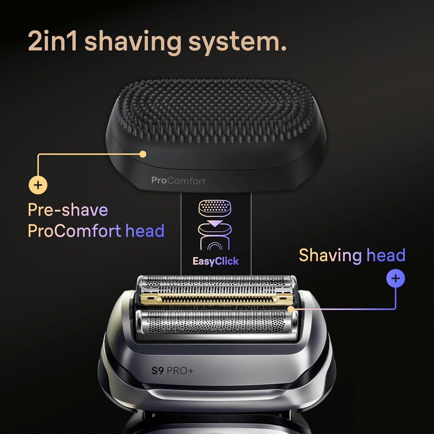 Detalle de Braun Series 9 PRO+ Electric Shaver (9690CCE) with Pro SensoAdapt and 6in1 SmartCare Center