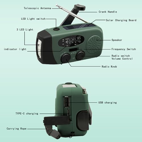 Detalle 2 de Mvdlinnds Radio Manivela 2000mAh