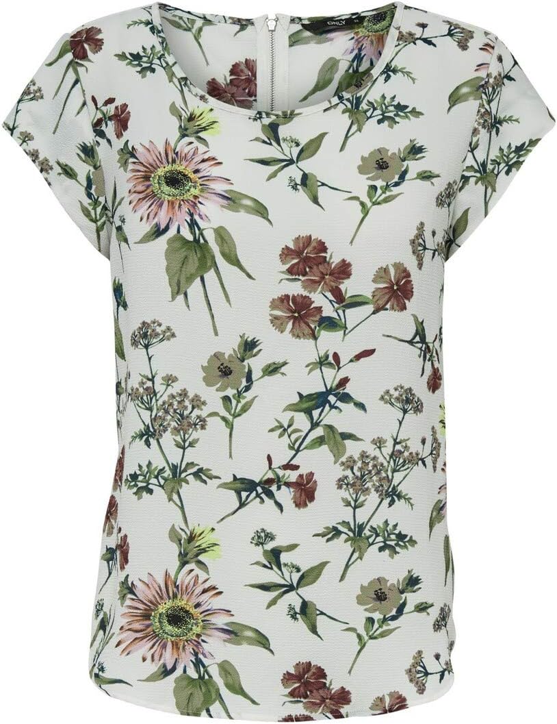 Detalle de ONLY Only Damen Onlvic S/S Solid T-Shirt da donna, pacco da 2