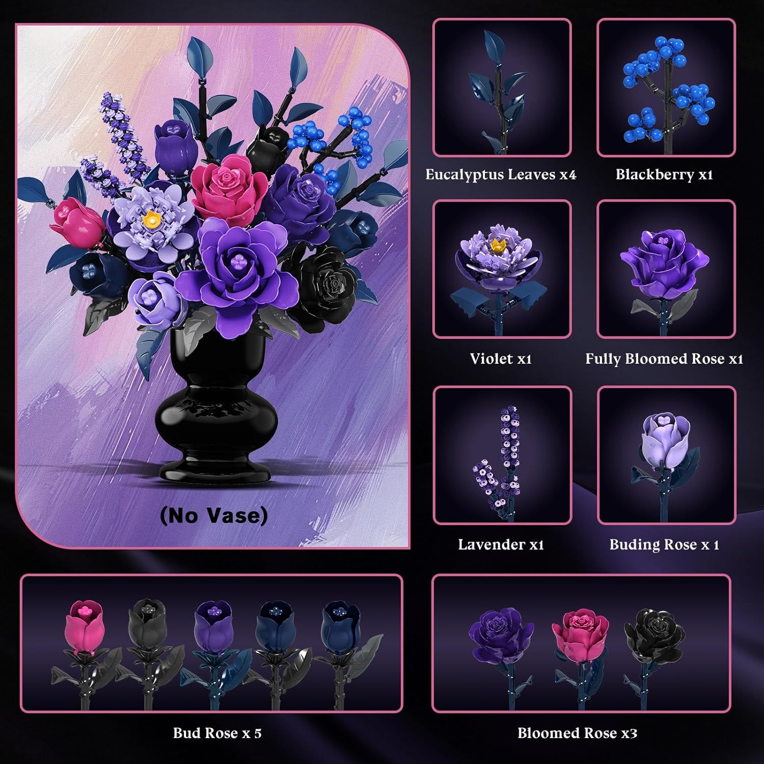 Thumbnail 5 de HiWEEGO Blumen Bauset 17 Blume LED
