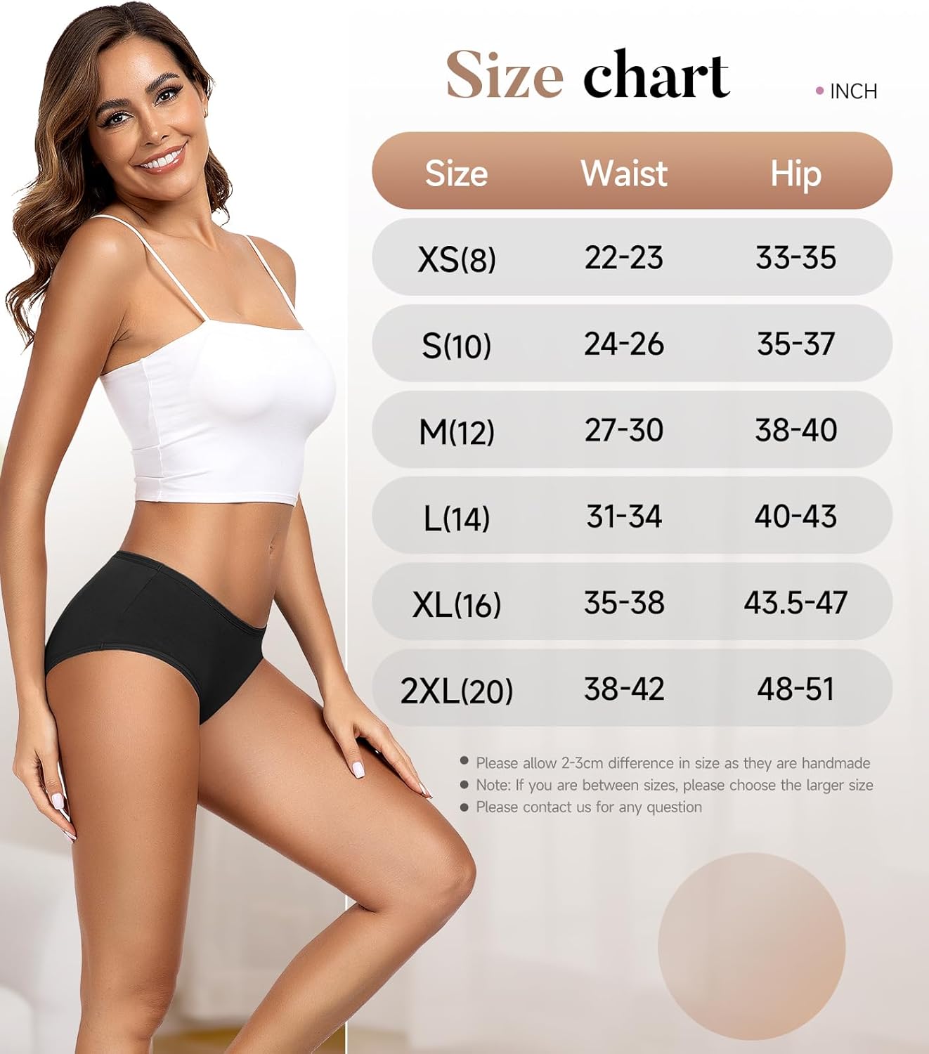 Thumbnail 6 de Culottes Femme Coton Élasticité Parfaite – Lot de 6, Taille Moyenne – Confort Respirant