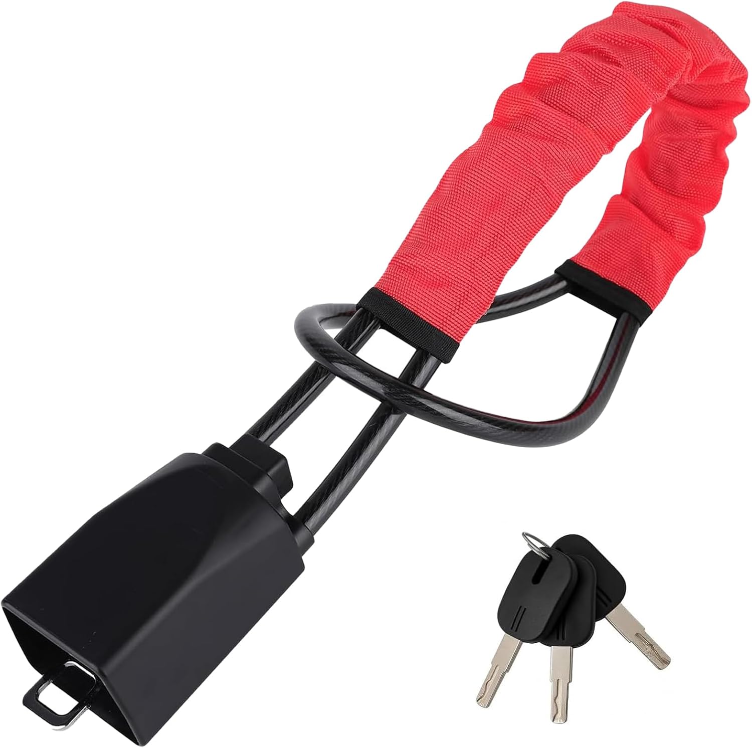 Thumbnail 6 de HZXYchen Steering Wheel Lock with Seat Belt Lock and 3 Keys (High-Visibility Yellow)