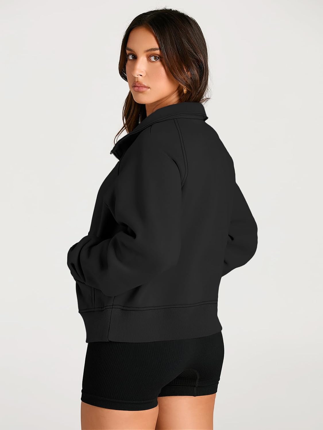Thumbnail 4 de AUTOMET Women's Half Zip Fleece Pullover: Cozy Y2K-Inspired Fall Sweatshirt