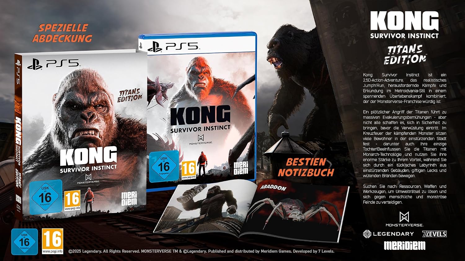 Detalle 2 de KONG: SURVIVOR INSTINCT – TITANS EDITION (PS5) von MDM MERIDIEM GAMES