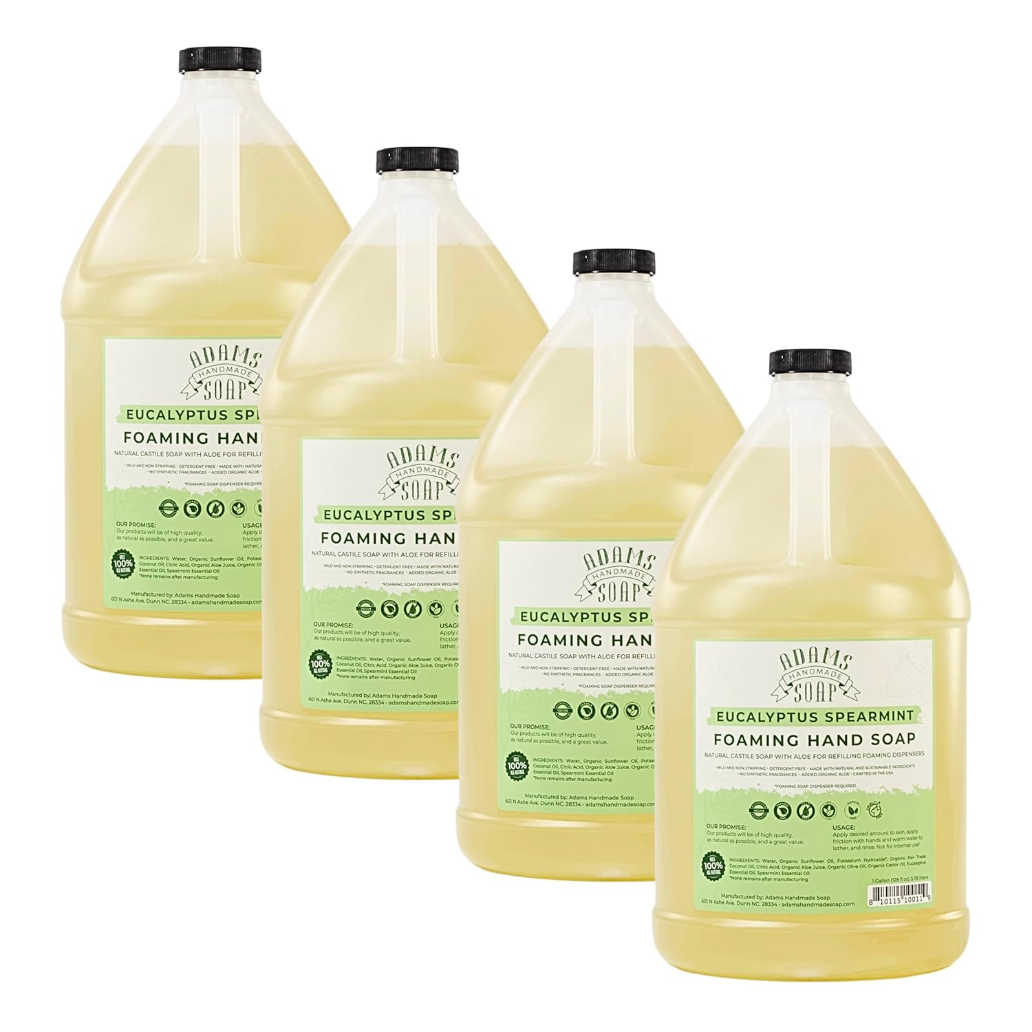 Detalle de Adams Handmade Soap Liquid Foaming Soap (1 Gal) in Eucalyptus Spearmint