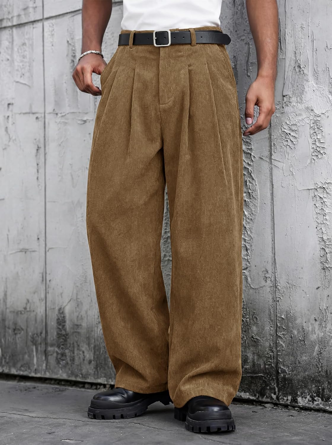 Detalle de Runcati Men's Corduroy Pants, 30"/32" Inseam