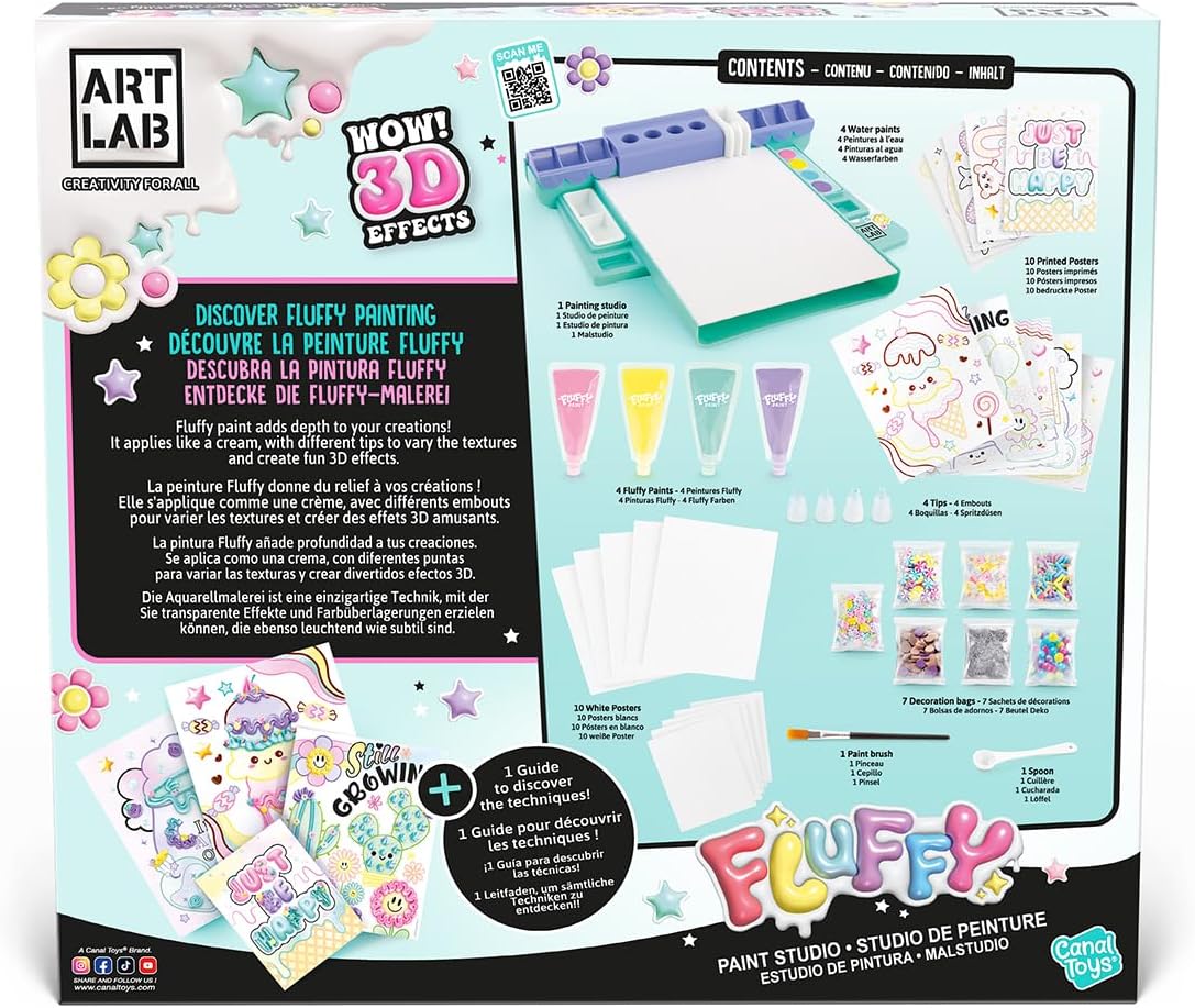 Thumbnail 3 de Canal Toys Art Lab Fluffy Painting Studio – 3D-Malerei-Set für Kinder ab 5 Jahren (bis zu 10 Motive)