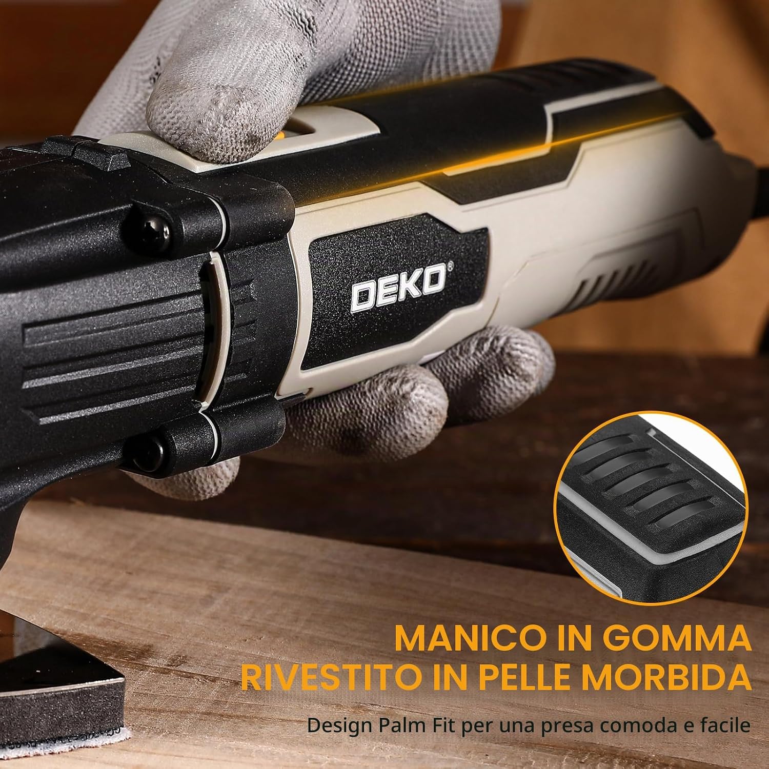 Thumbnail 4 de DEKOPRO 300W Utensile Multifunzione Oscillante: kit completo per taglio, raschiatura e levigatura