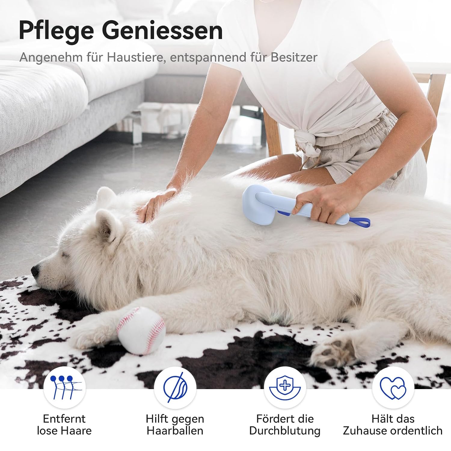 Detalle 2 de aumuca Katzenbürste für Fellpflege 🐾