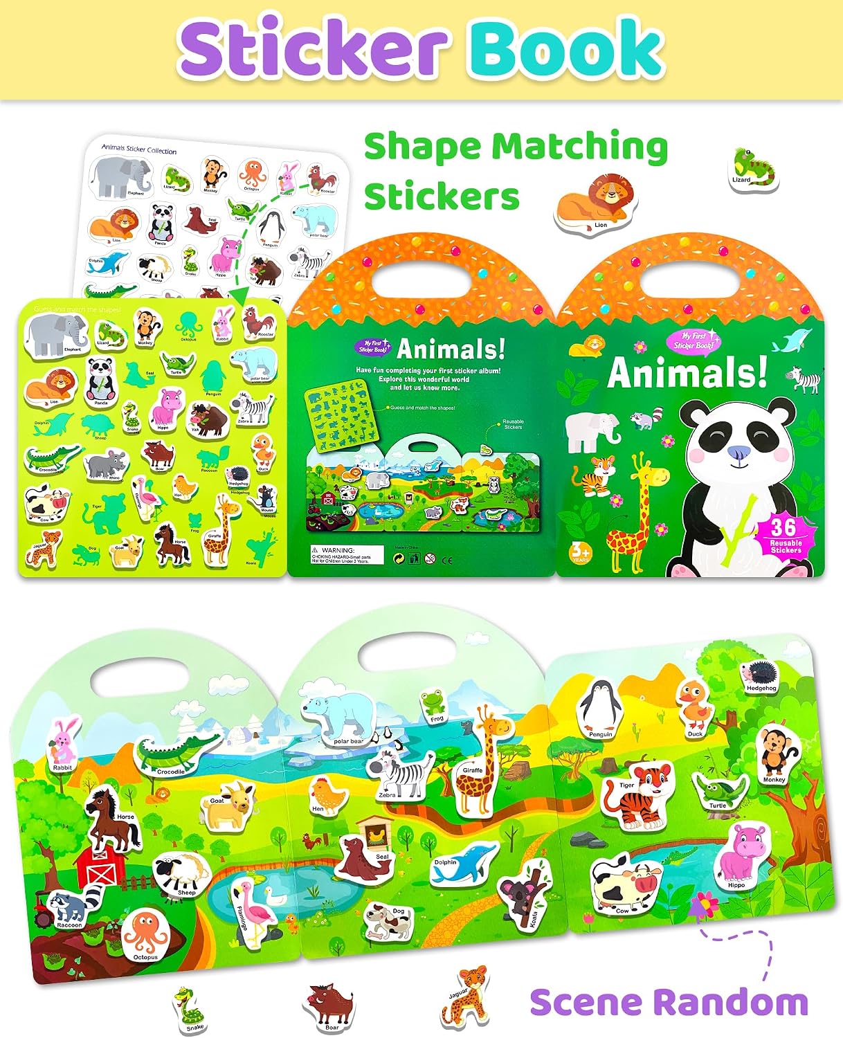 Detalle 2 de Benresive Reusable Sticker Book 3+