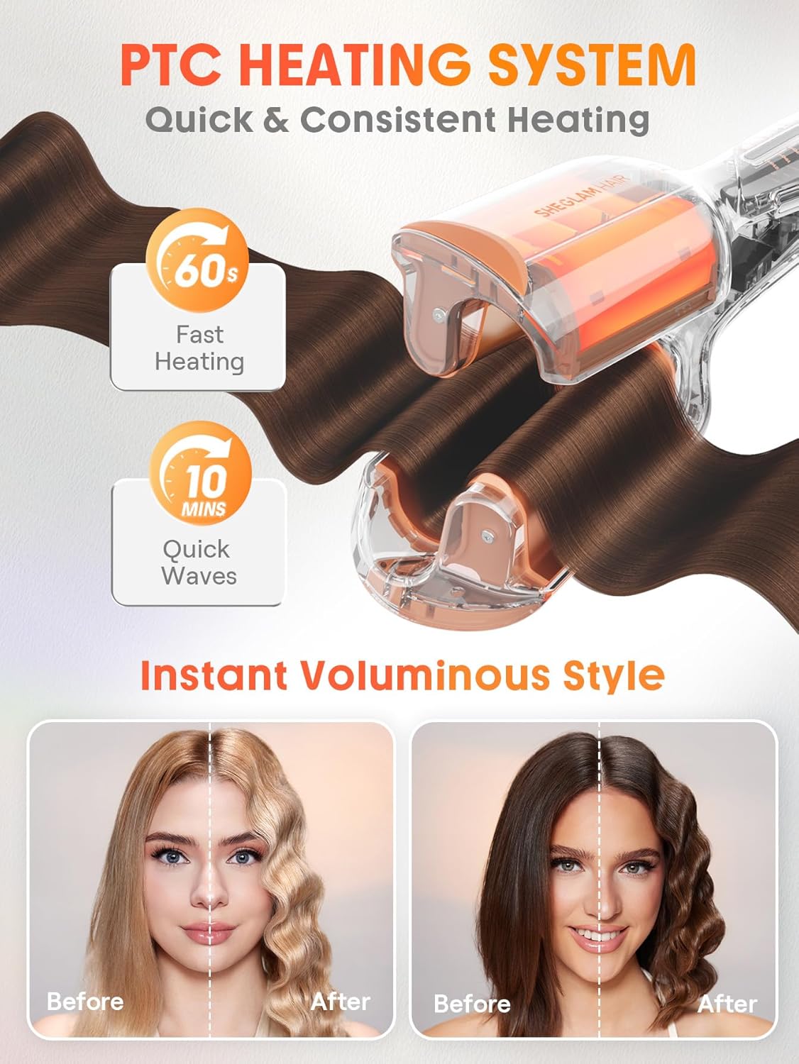Thumbnail 4 de SHEGLAM Beach Babe Wave Iron 25mm — curling rod