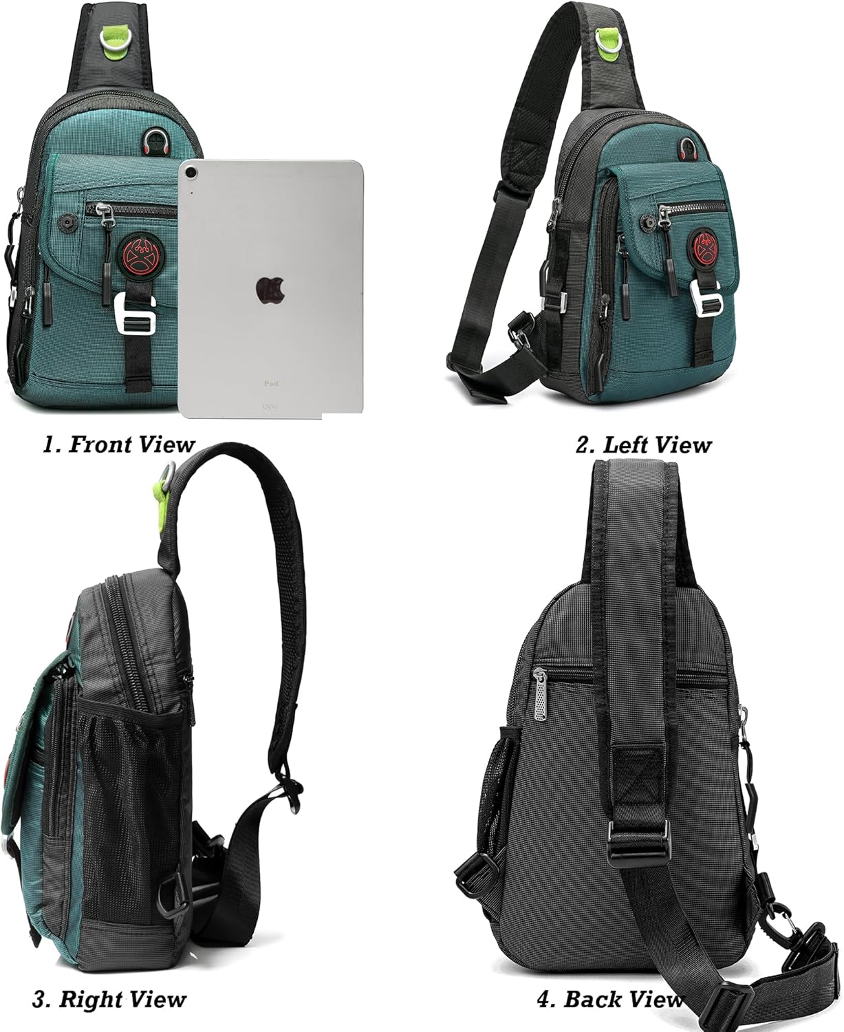 Detalle 2 de Nicgid Sling Bag Chest Shoulder Backpack: Lightweight, Water-Resistant Crossbody for Men and Women