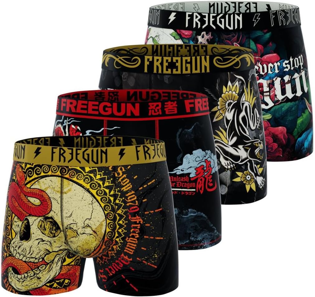 Detalle 2 de Freegun Freegun Boxer Fg/1/Bmx4 Boxeur ajusté Homme Lot de 4