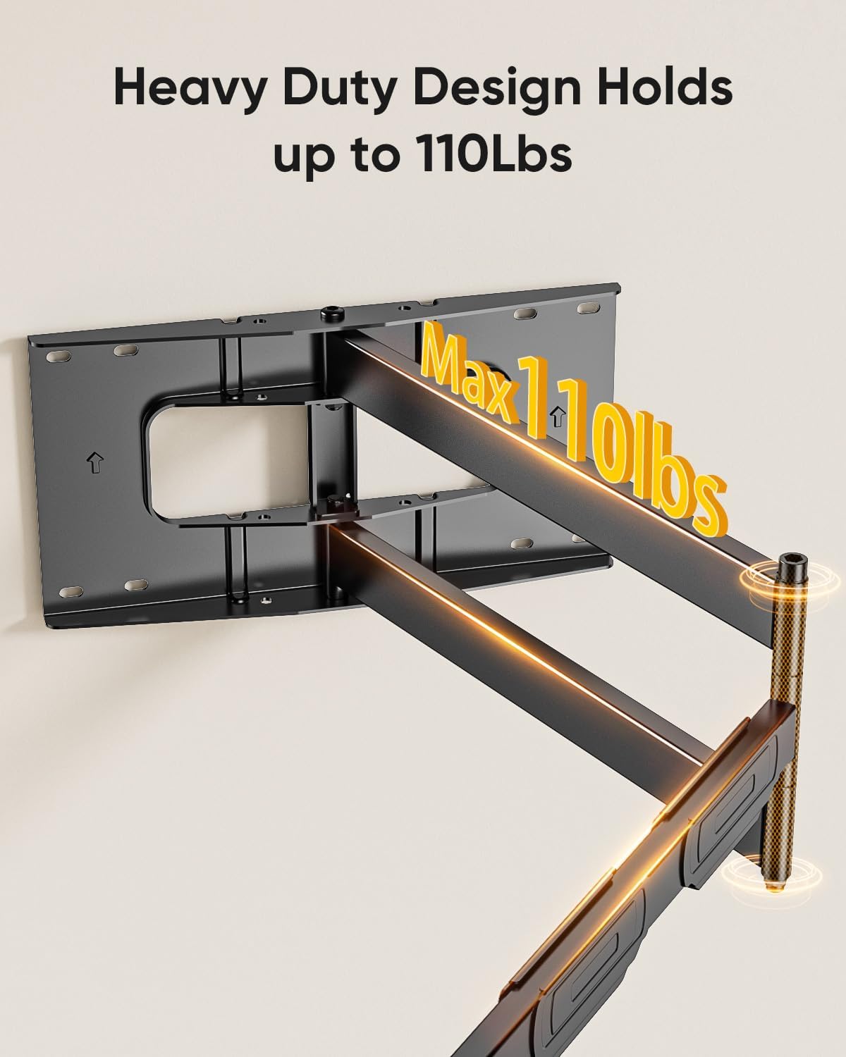 Thumbnail 4 de FORGING MOUNT Long Arm TV Mount Full Motion: Extreme Extension, Corner-ready, 42"–80" TVs