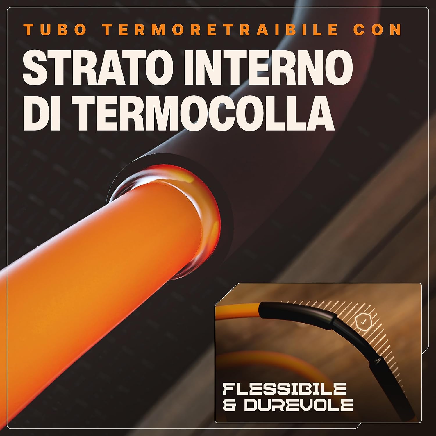 Detalle 2 de BAURIX Set guaine termorestringenti 180 pezzi 88 mm