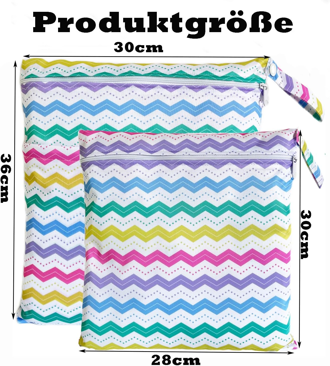 Thumbnail 1 de TRASUN Wetbag im 2er-Set für Kindergarten: wasserdichte Nassbeutel für Windeln, Schwimmsachen & mehr