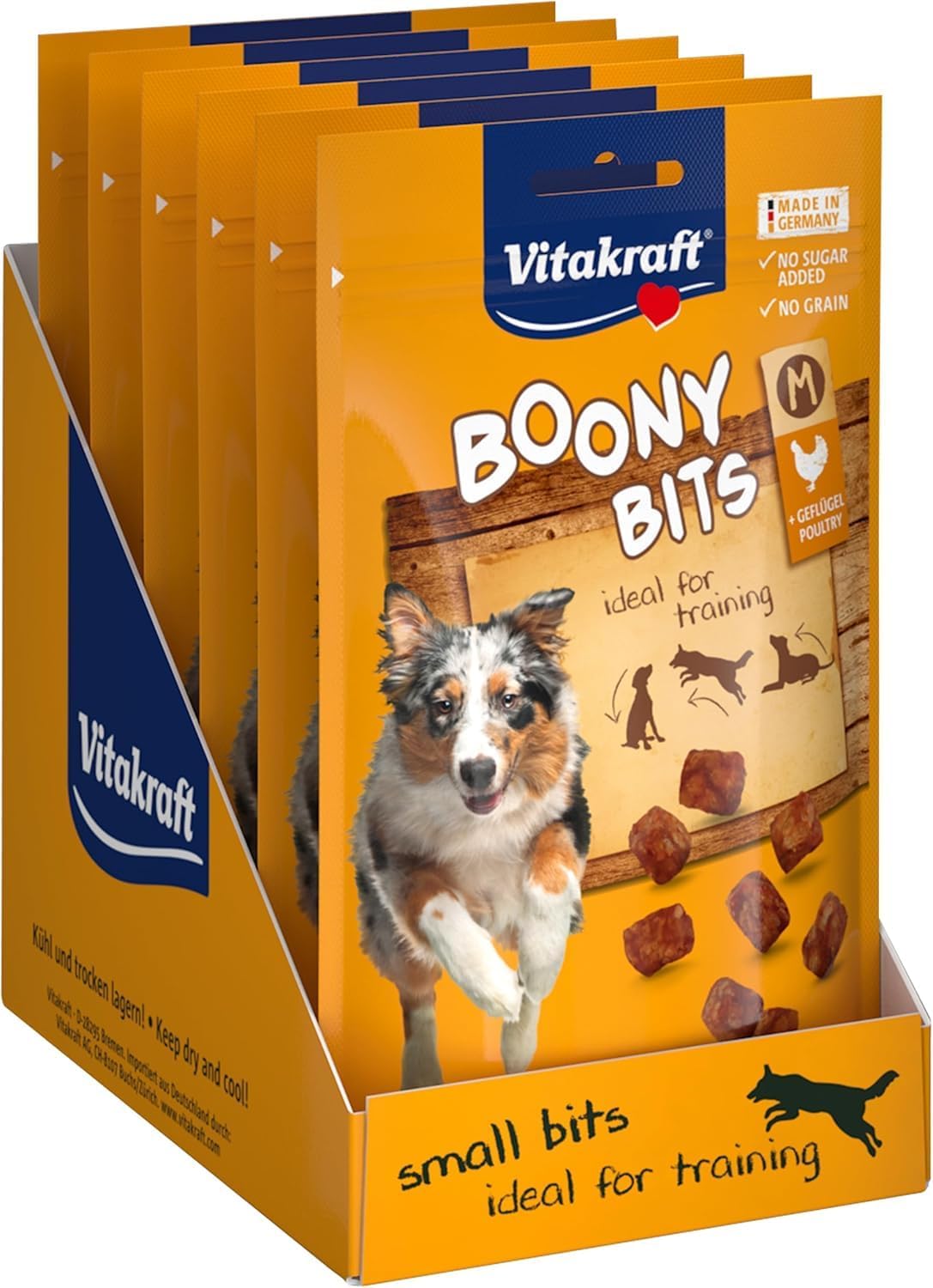 Detalle 2 de VITAKRAFT Boony Bits S – Friandises d’éducation pour chiens de petite taille (volaille), 6x55 g