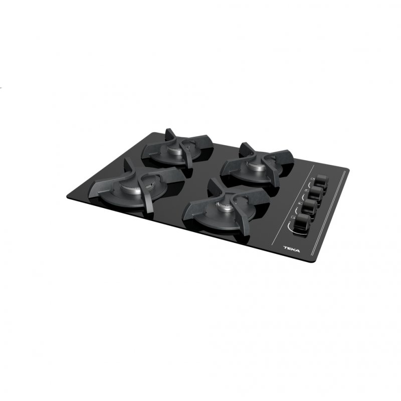 Detalle 2 de Teka GBC 64003 KBA Placa gas butano 4 zonas cristal negro
