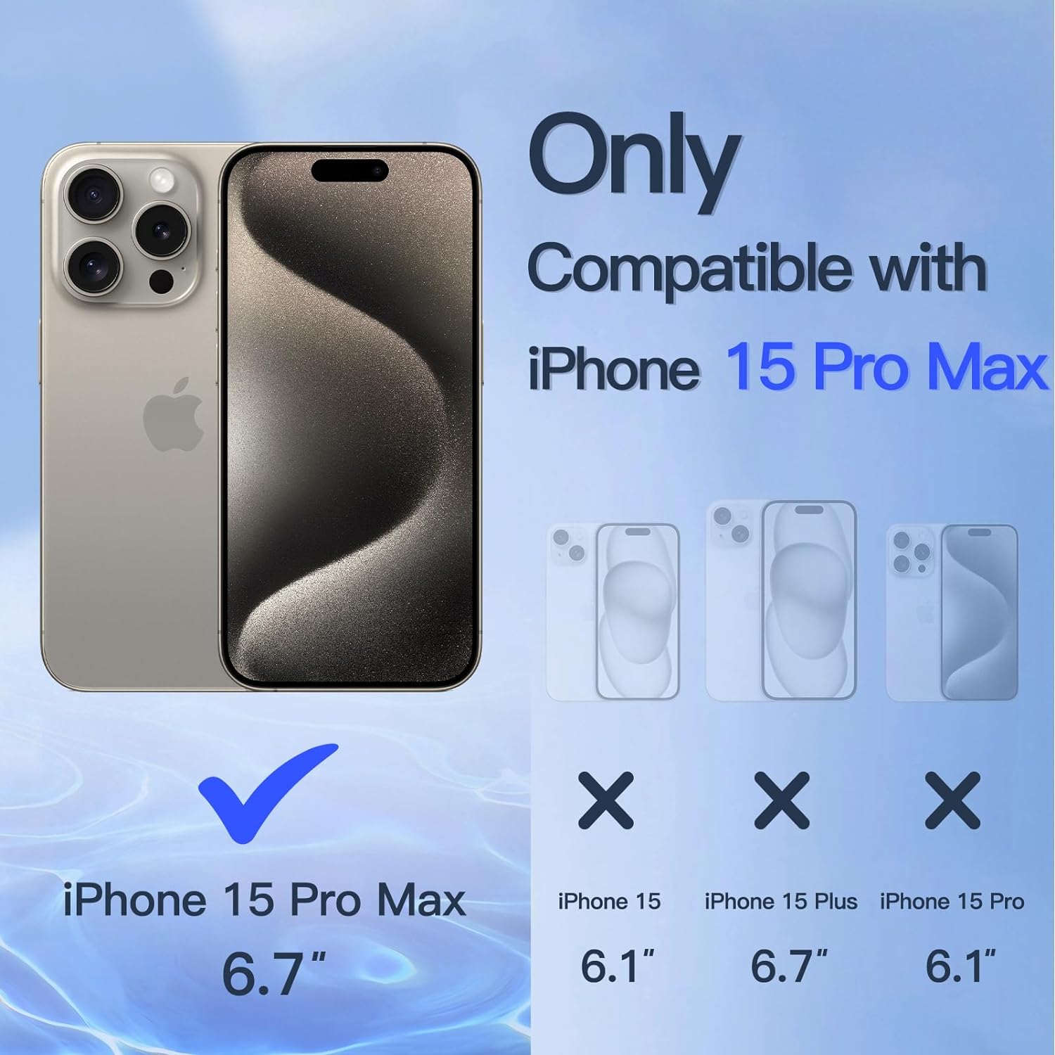 Thumbnail 2 de JETech Sichtschutz für iPhone 15 Pro Max 6,7 Zoll