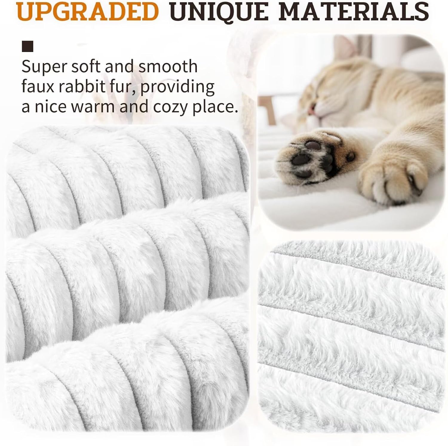 Detalle 2 de NWK Fluffy cat mat 114cm x 70cm heating