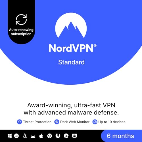 Imagen de NordVPN Standard, 10 Devices, 6-Month, VPN & Cybersecurity — Amazon UK Subscription en OfertitasTOP