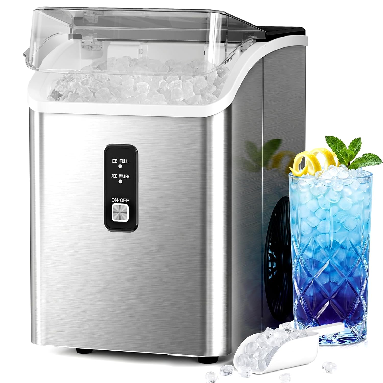 Detalle de Antarctic Star HZB-15NG/S Nugget Ice Maker, 35 lb Daily Production