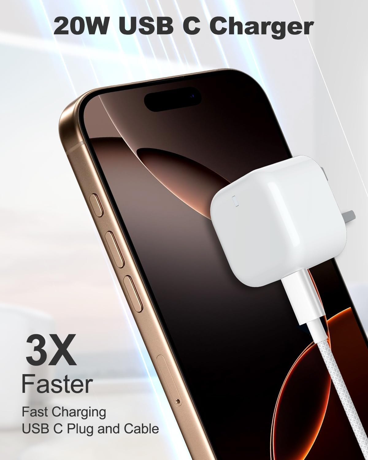 Detalle 2 de iPhone 15 16 17 Fast Charger 20W