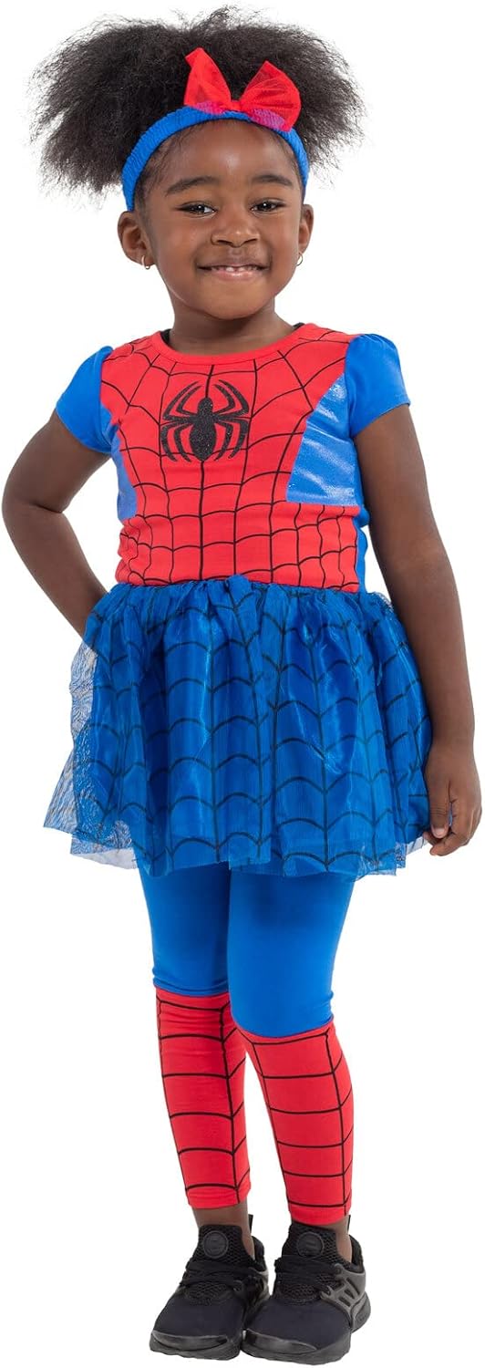 Detalle de Marvel P-57D3821CM Spider-Man Tutu Dress and Leggings Set