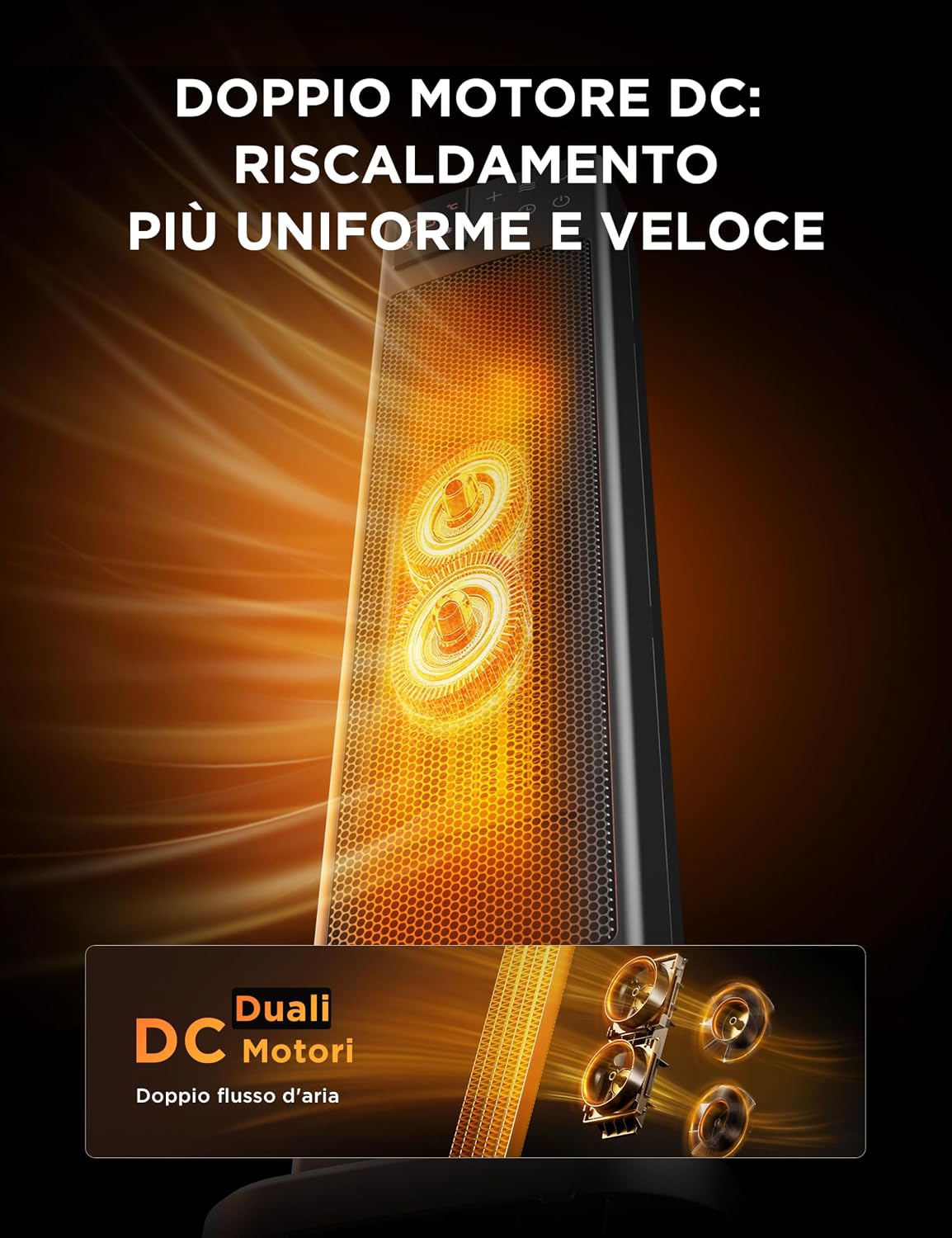 Detalle de Midea NTH20-22ERSE Stufa elettrica 2000W