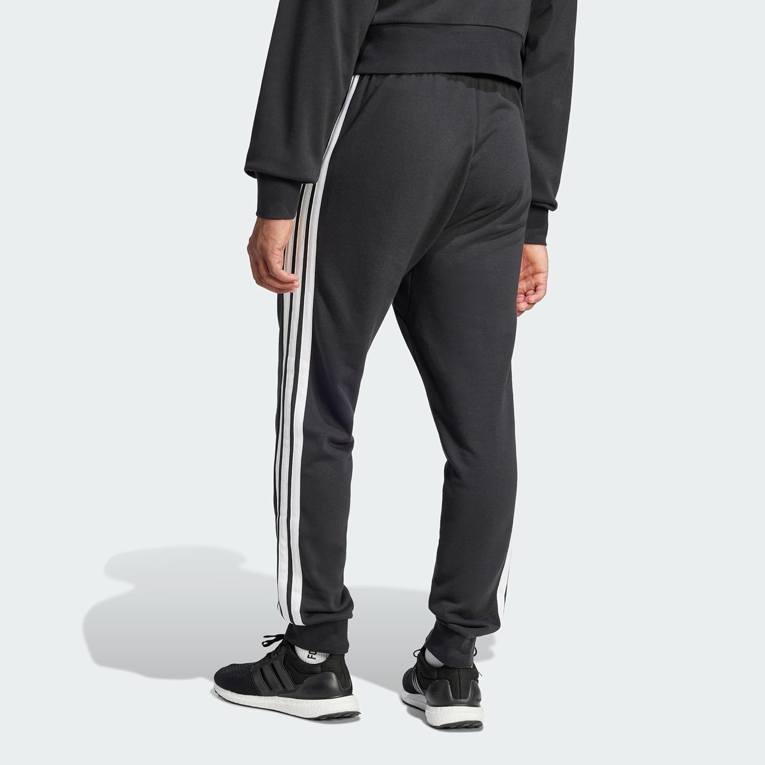 Thumbnail 4 de adidas Uomo Essential Three Stripes French Terry Pant XL pantalón negro/ blanco