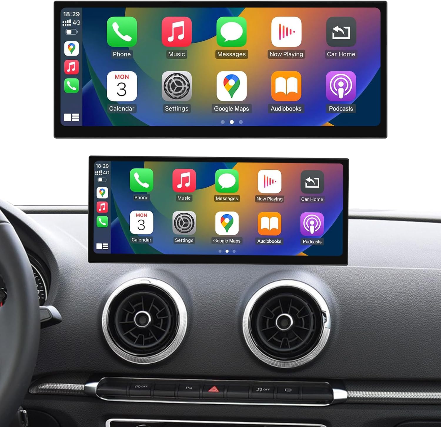 Detalle de Road Top autoradio da 12,3 pollici senza fili con CarPlay per Audi A3/S3 2014-2019 (MIB)