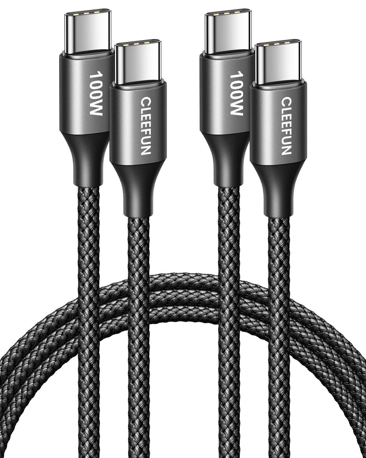 Detalle de CLEEFUN 100W USB C to C Cable 1m 2-Pack