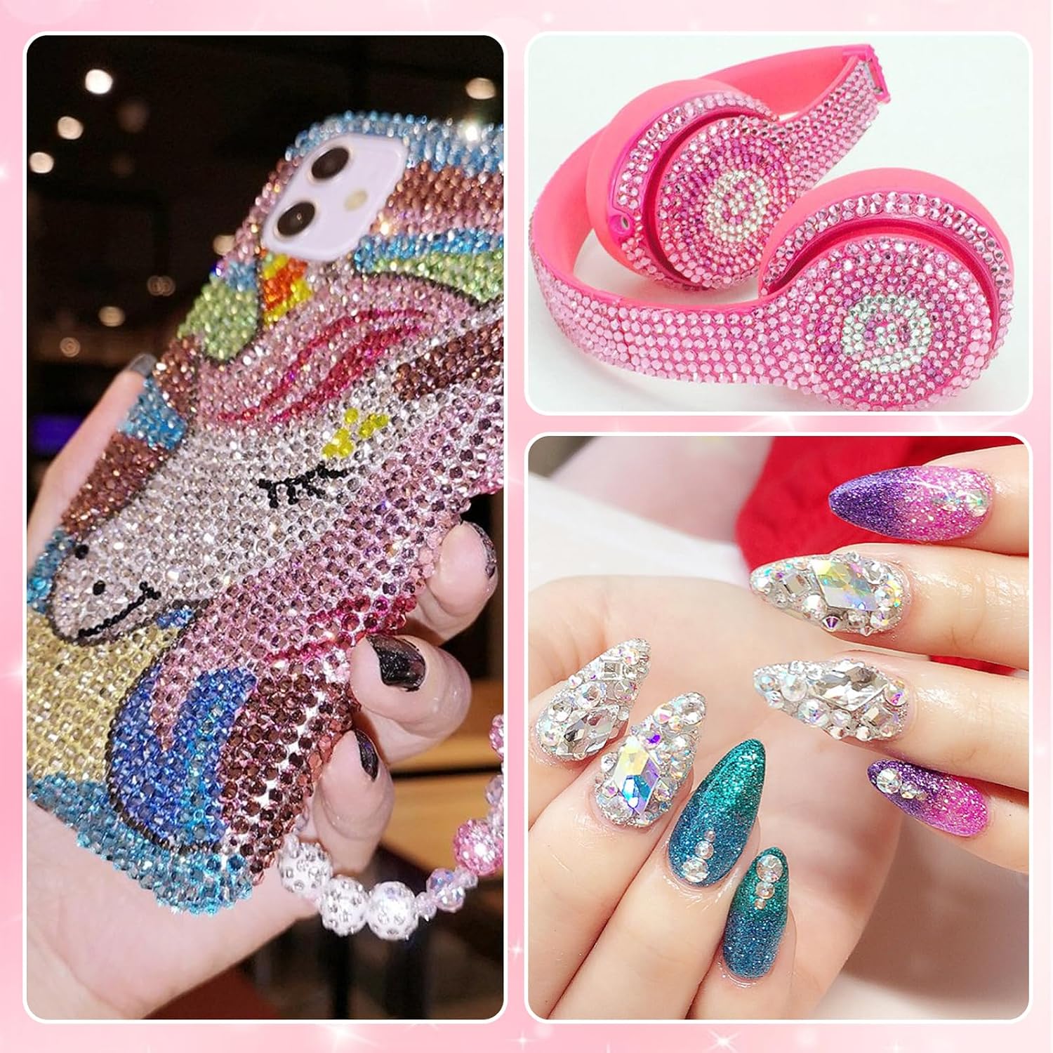 Thumbnail 5 de DaaJu strass-steentjes van kunsthars, 3 mm, 48 kleuren en 48.000 stuks
