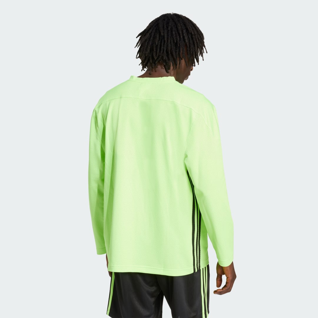 Detalle de Camiseta manga larga adidas Originals Adicolor Mesh en verde