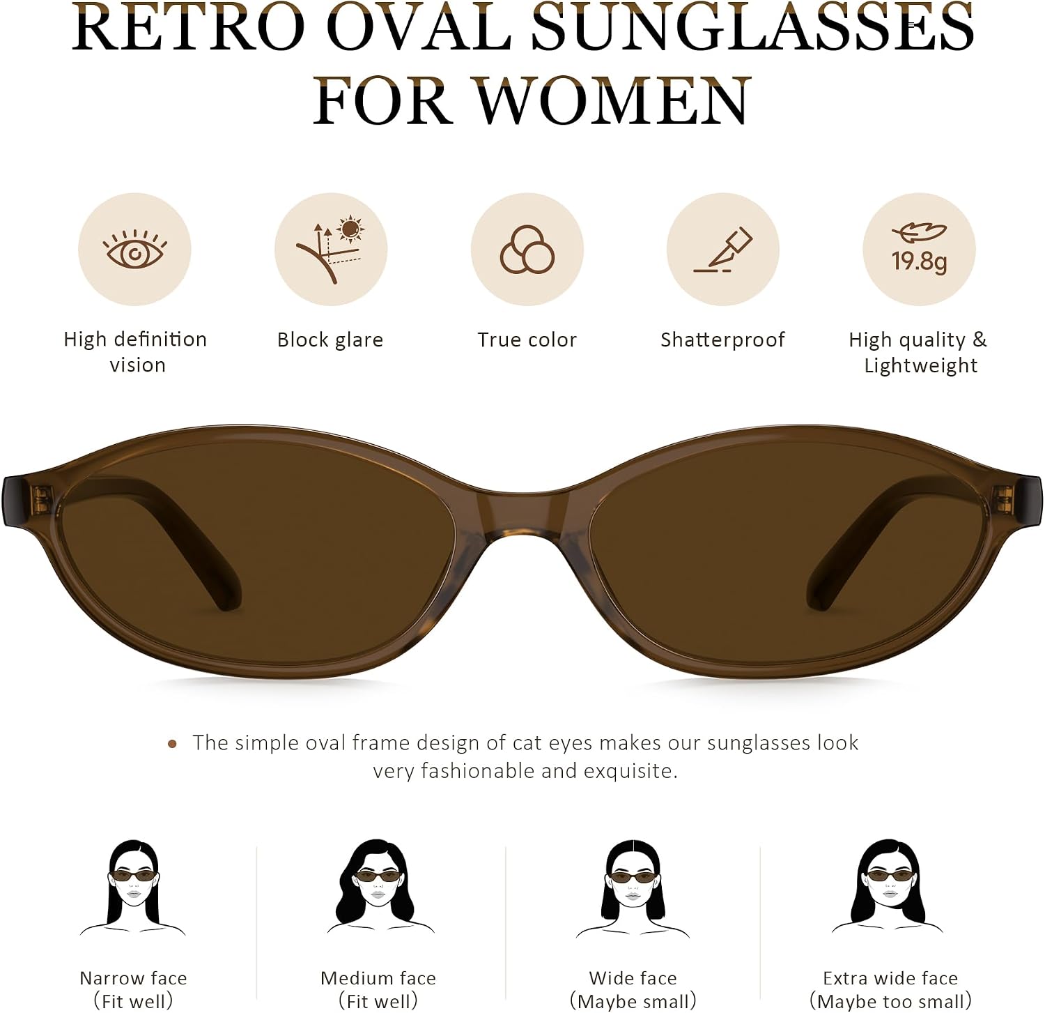 Thumbnail 3 de phikttu Women's Oval Sunglasses 53mm