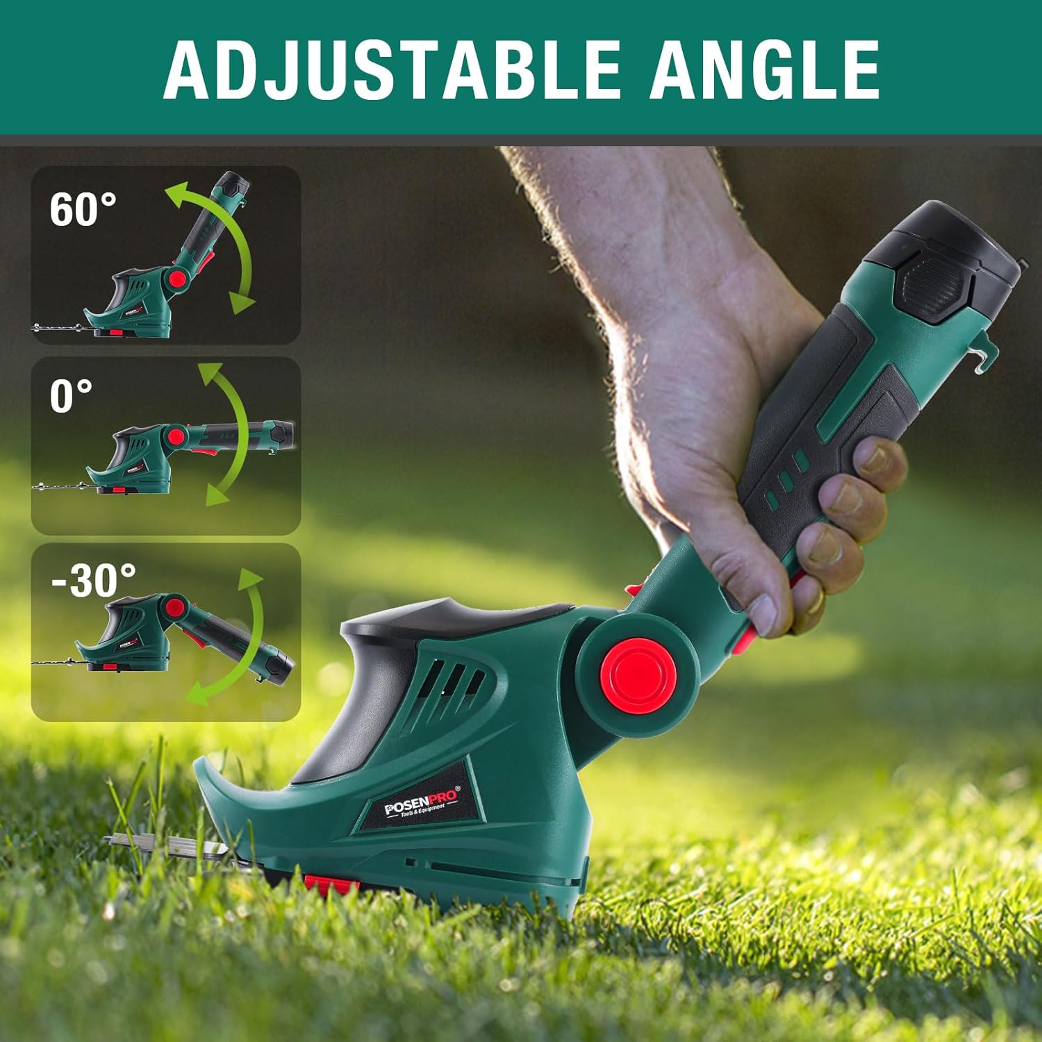 Thumbnail 3 de POSENPRO 12V Cordless Grass Shears: 2-in-1 Hedge Trimmer & Grass Cutter