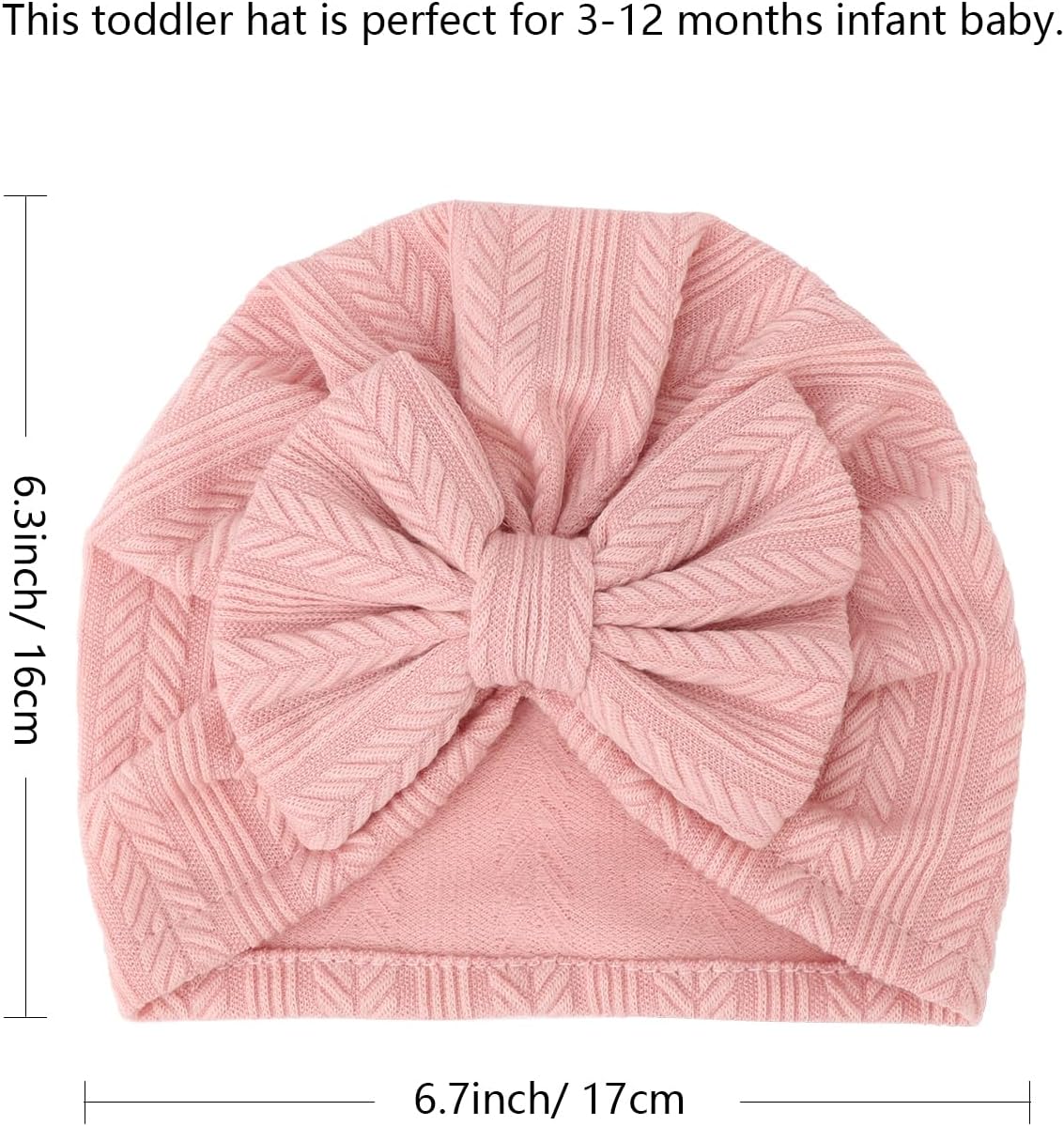 Thumbnail 6 de DRESHOW 5-pack baby turban hats with bun knot & bow (95% polyester, 5% spandex)