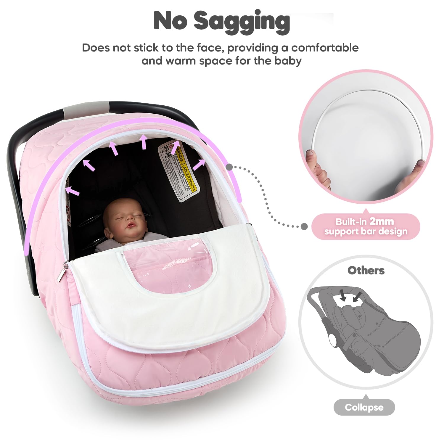 Detalle 2 de Baby Car Seat Cover with Fleece
