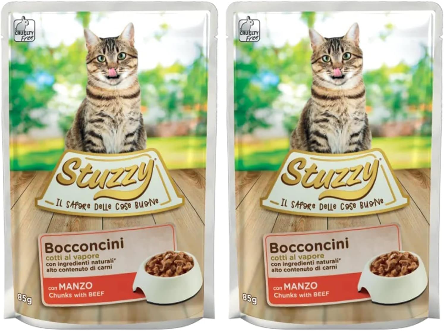 Detalle de Stuzzy Cibo Umido per Gattini al Pollo in Bocconcini – 24 Bustine da 85 g