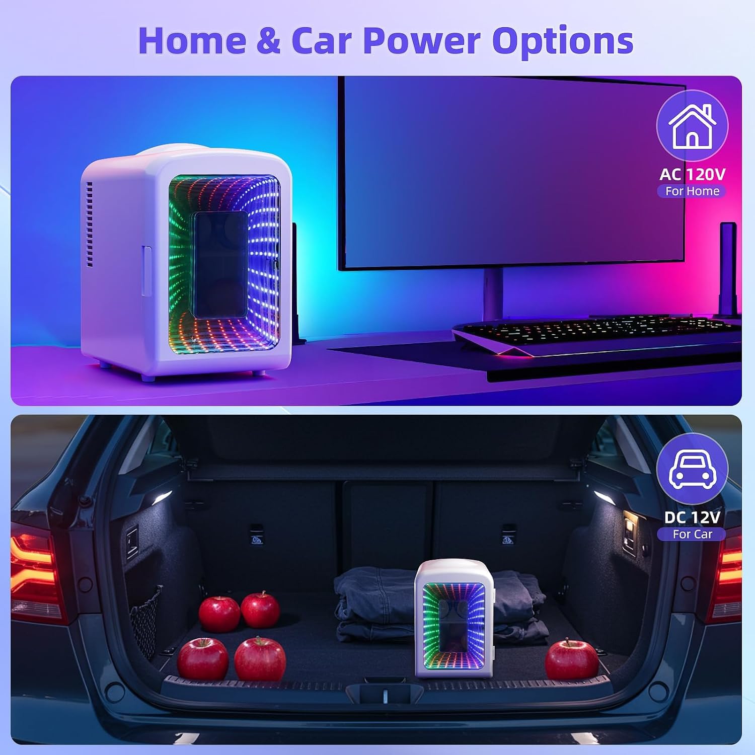 Detalle de Antarctic Star LY1904 4L Mini Fridge with LED Gaming Light