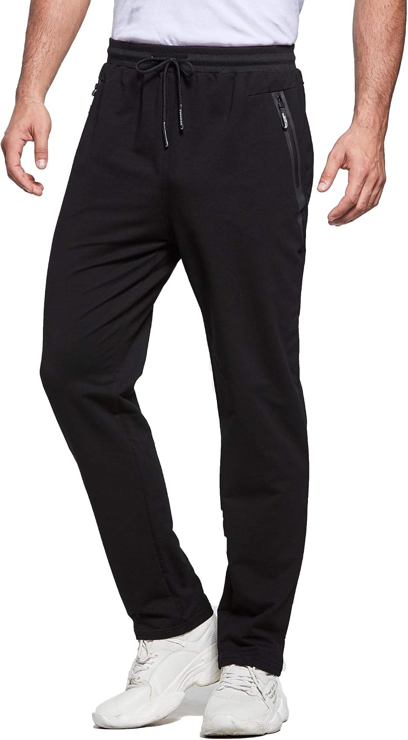 Detalle de Tansozer Mens Slim Fit Joggers with Zip Pockets (Drawstring Waist)