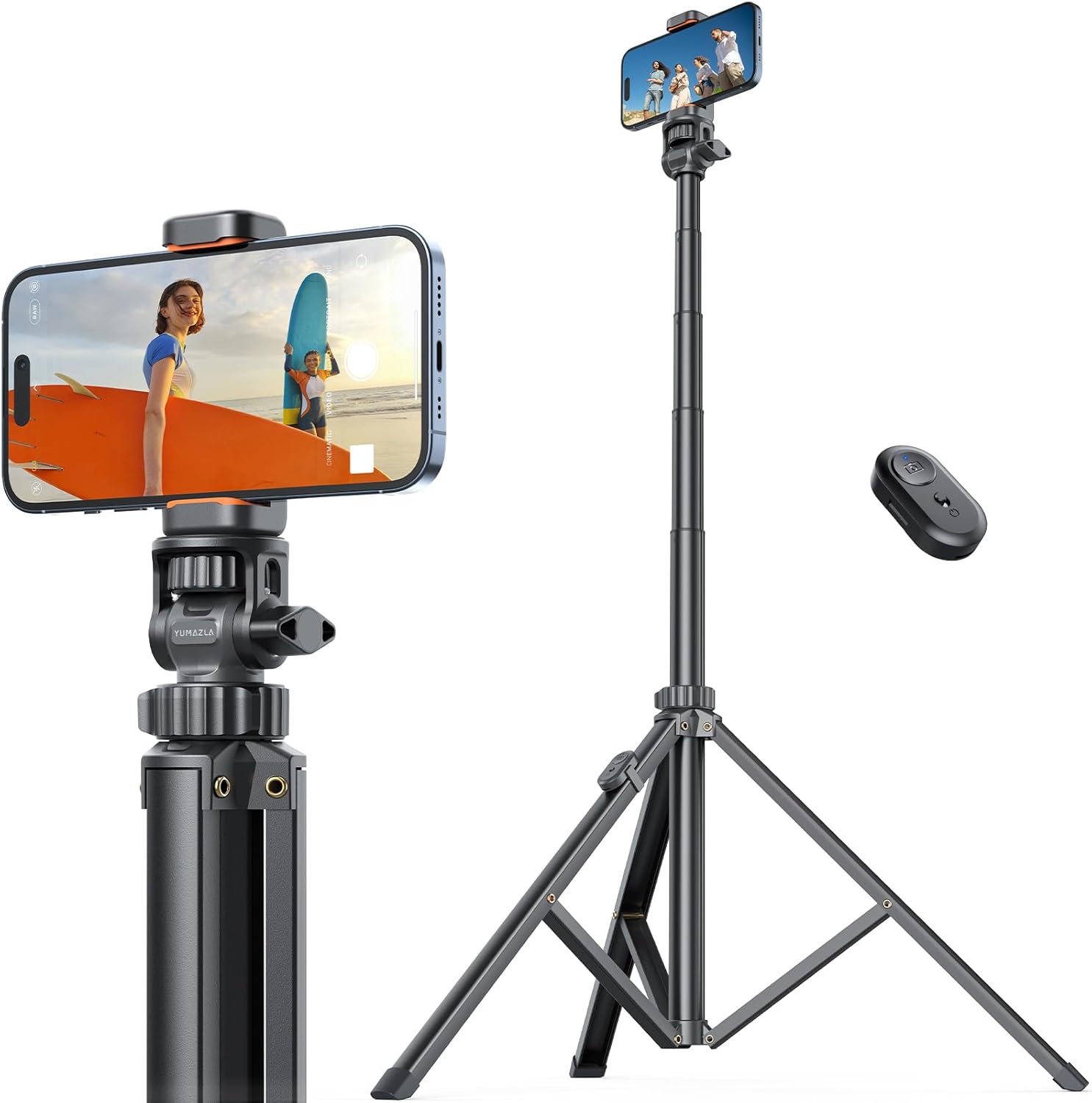 Detalle de Extendable 71" Aluminum Phone Tripod for Video