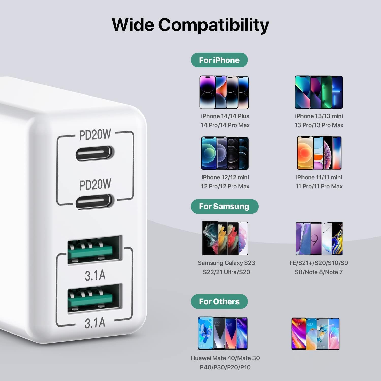 Detalle 2 de USB C Ladegerät 40W 4-Port